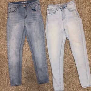 Women's Blue and Light Blue Jeans